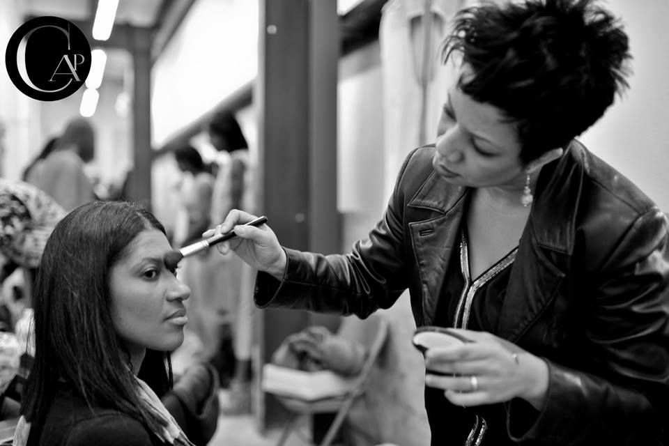 Doing the Make-up for Designer Larika Page Collect