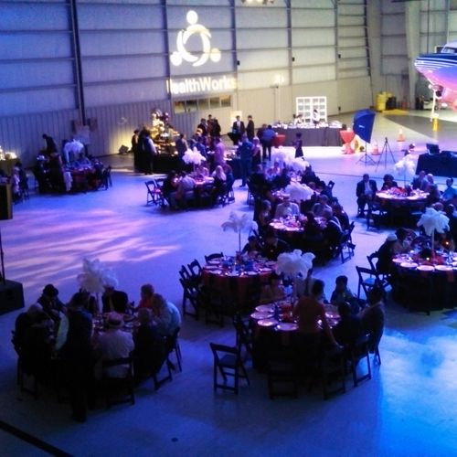 1920"s Themed Corporate event in an Airplane hange