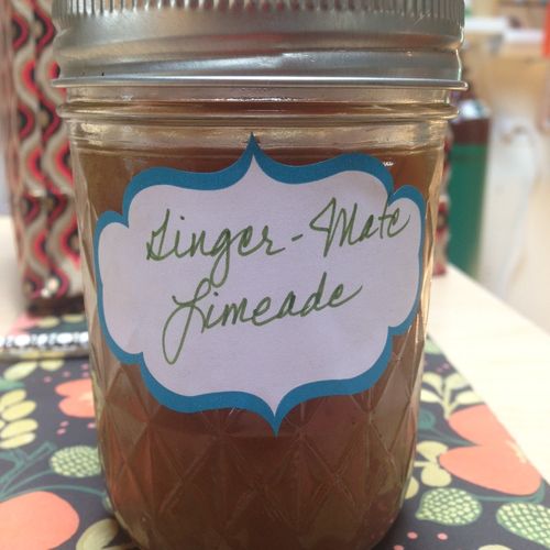 Fresh-brewed ginger mate limeade is energizing and