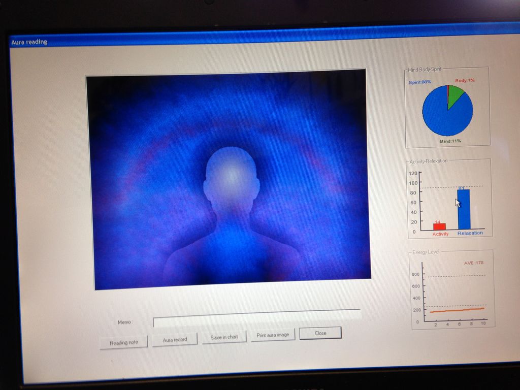 My Biofeedback Aura Reading. I felt particularly v