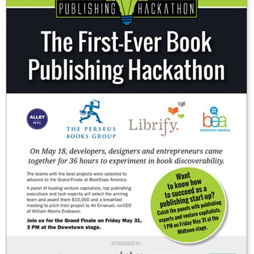 Ad and event and web design for Publishing Hackath