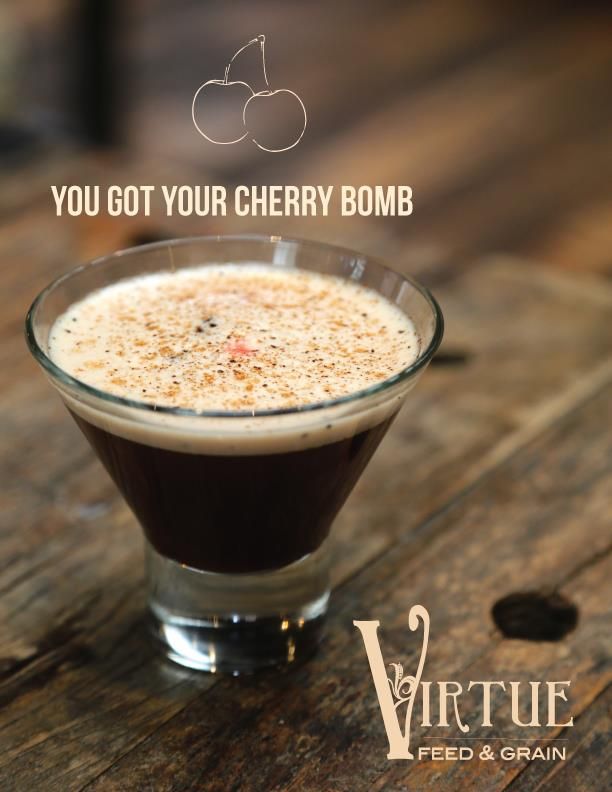 bourbon, espresso, brown ale, cherry heering, sour