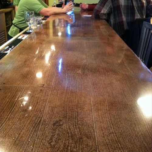 Twin Cities iCOAT, LLC Restaurant Bar top in wood 