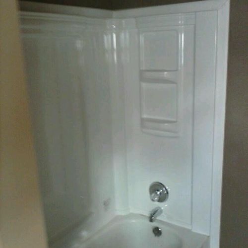 New tub surround installed by Joseph Green