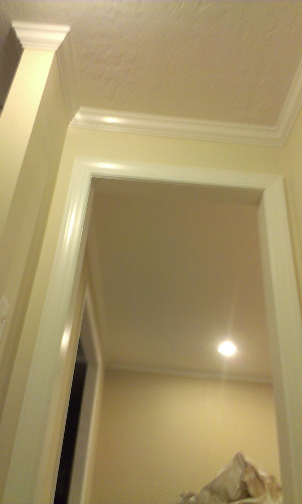 HALLWAY NEXT TO ROOM INSTALLED CROWN AND NEW CASIN
