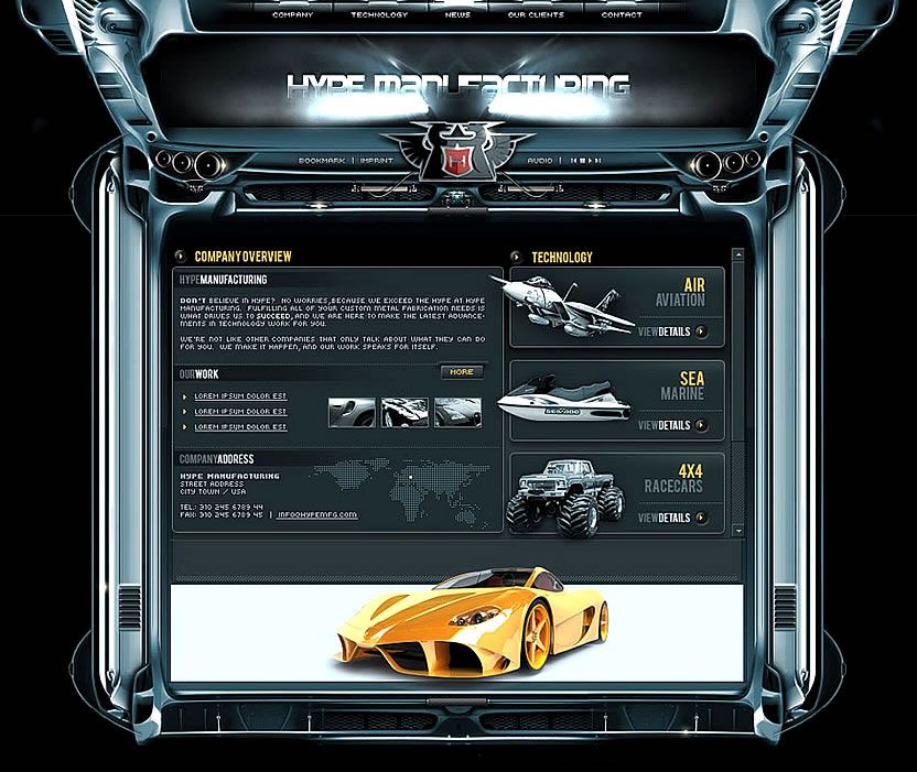 Hype Mfg. UI/UX web design and development project