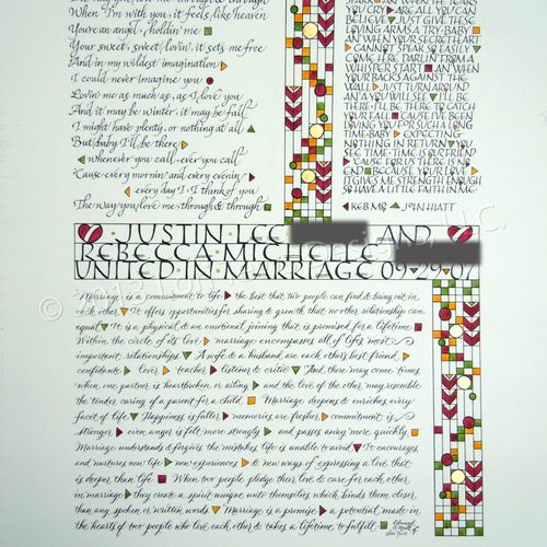 Wedding commission. Excerpts of three songs sung a