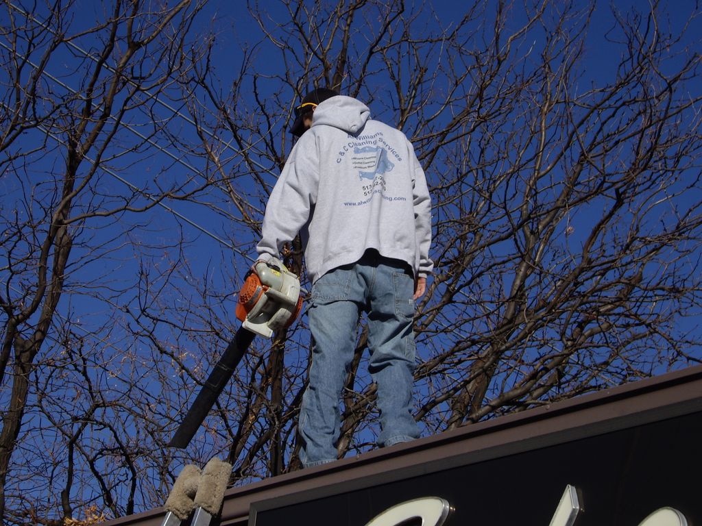 We offer Gutter cleaning service. Cleaning gutters