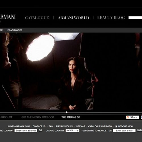 Megan Fox for Armani Online Experience