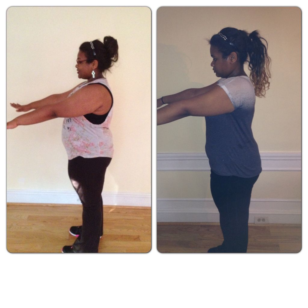 Side view of my awesome client! Shes lost over 70l