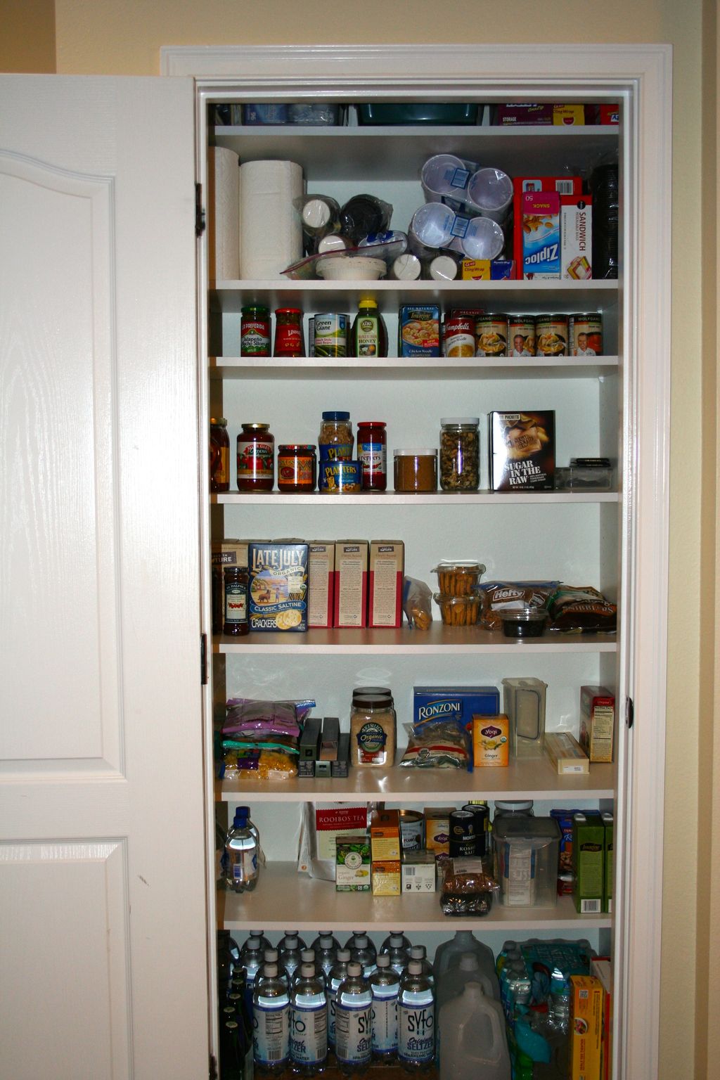 Removal of "wire" builder shelving then installed 