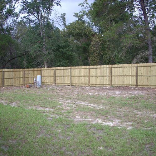 Larger area wood fence with great privacy