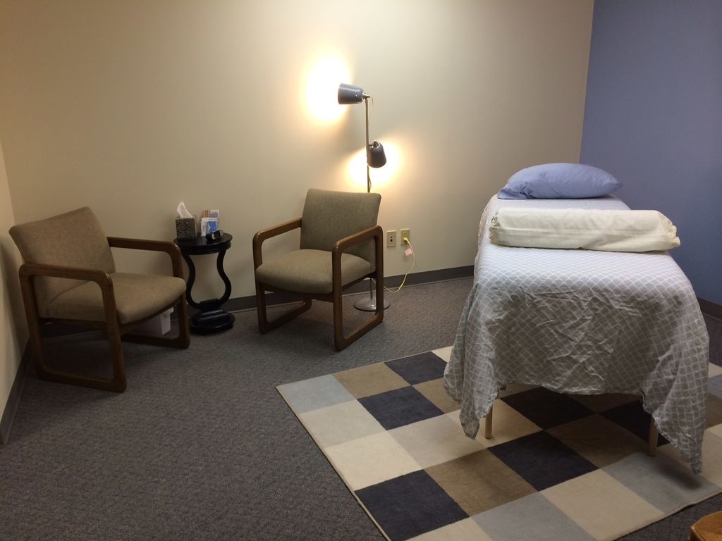 Spacious, yet cozy treatment room