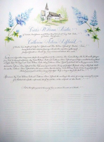 Guest Sign-in Scroll custom lettered and painted w