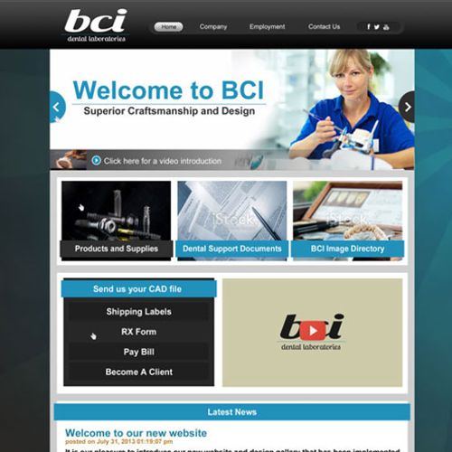 BCI Dental Laboratories website