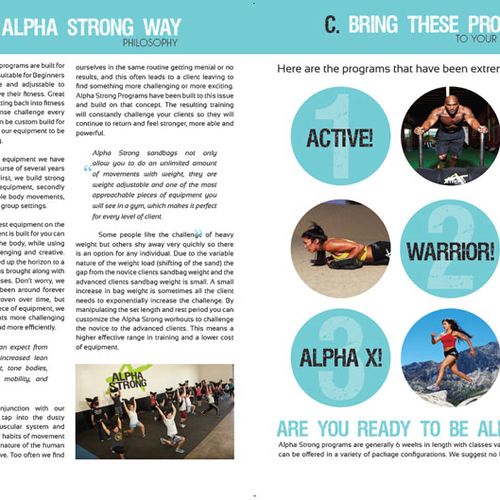 Alpha Strong training manual. Pages 7 and 8.