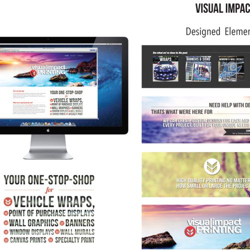 Website design for Visual Impact Print. The client