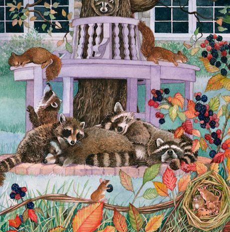 detail of cover for a children's book/ Autumn