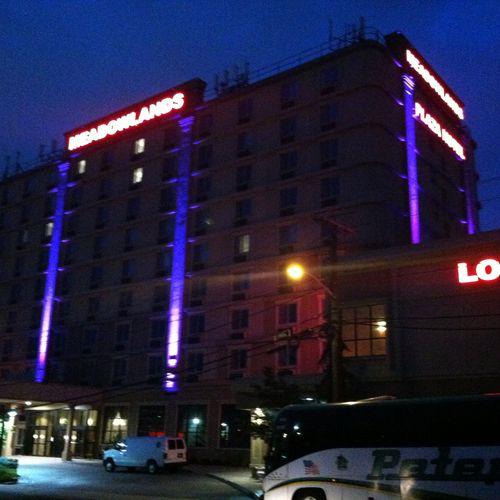 Exterior LED Lighting of the Meadowlands Hotel in 