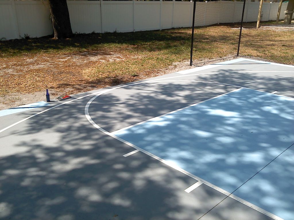 Paint lines on court & paint whole court with line