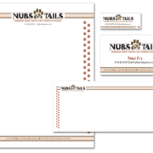 Logo, letterhead, price sticker, business card and
