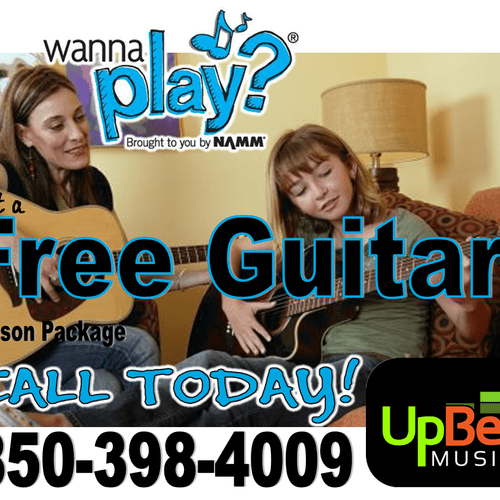 Free Guitar with 3 month lesson package!