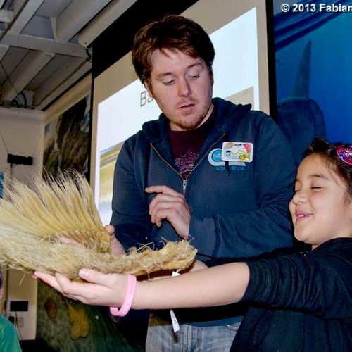 Wyatt teaching at the Santa Monica Pier Aquarium.