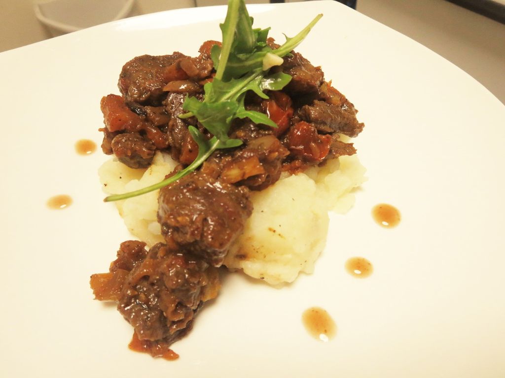 Plated meals available! Braised fee range beef, Ga