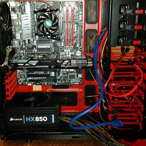 Custom built gaming pc for customer different angl