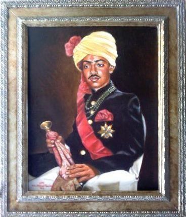 Portrait of the Maharaja of Barmer, Rajasthan, Ind