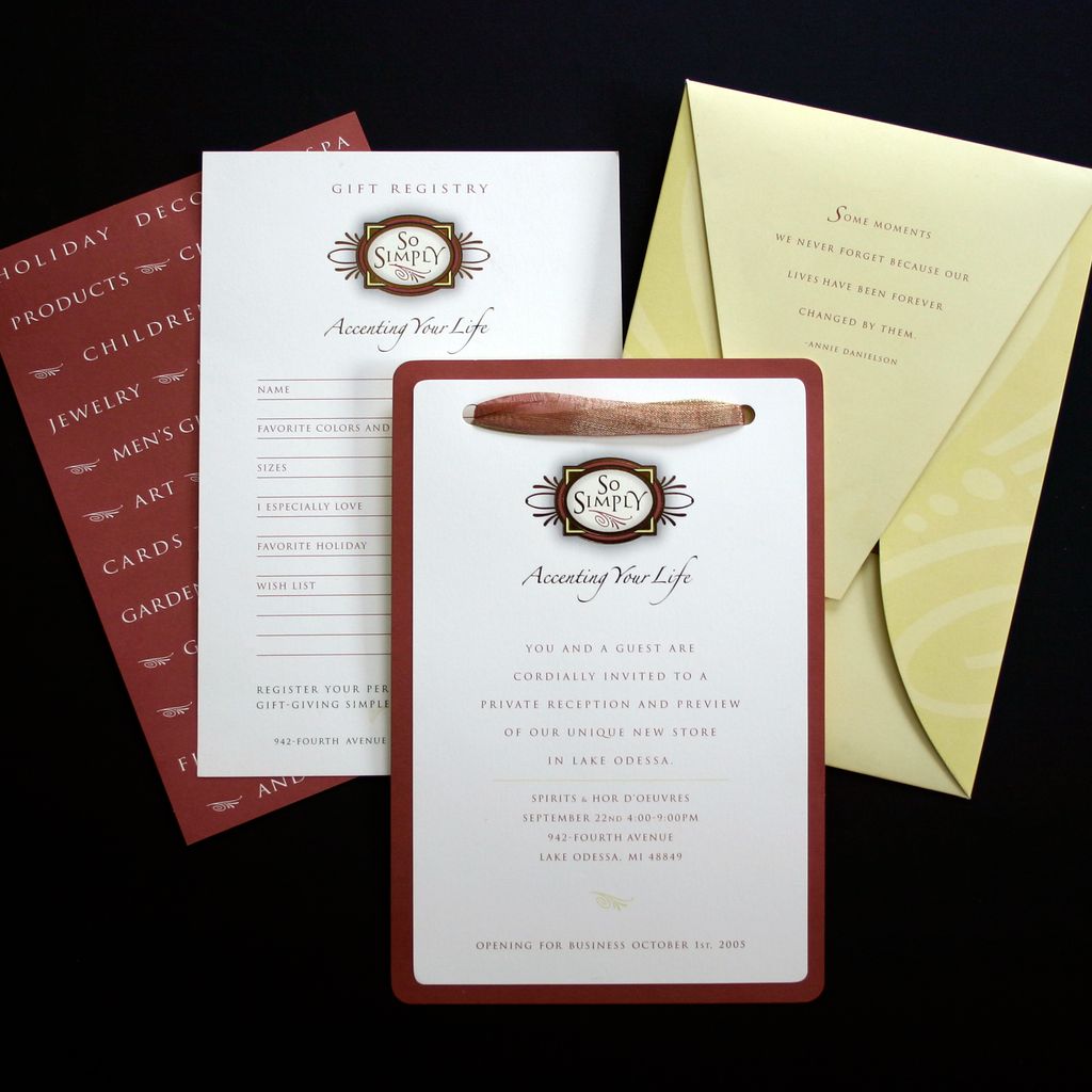 Event invitation, logo design