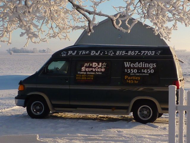 PJ the DJ van on a cold winter's morning.  U want 