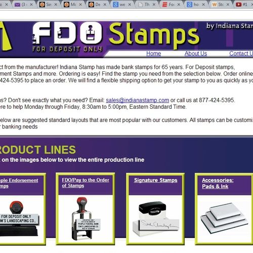 FDO Stamp e-commerce website.