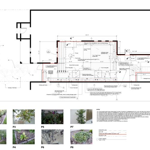 Sample of yard improvement plans for HOA approval.