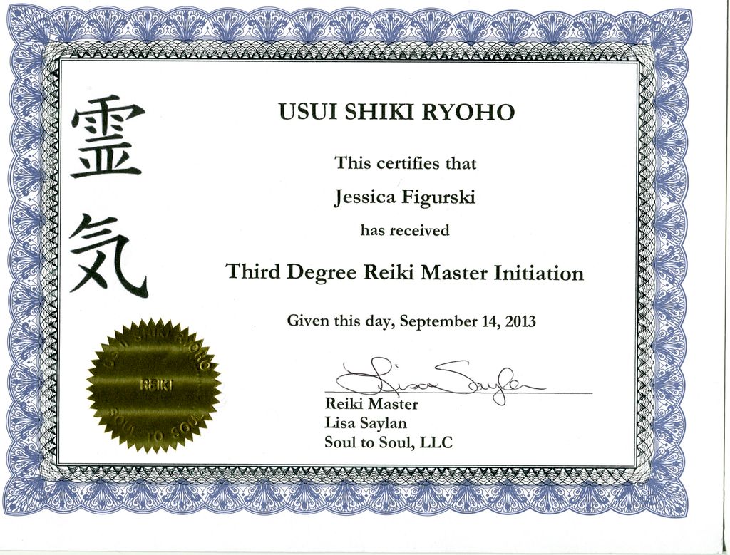 Reiki Master Certification