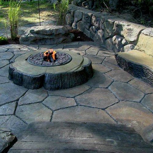 Fire Pit and Benches