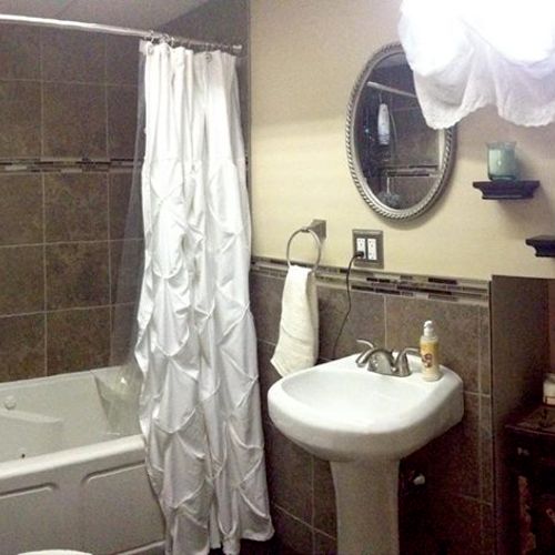 Basement bathroom that blew our customers mind.