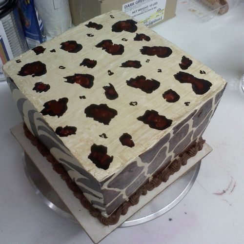 Another view of the Animal print cake
