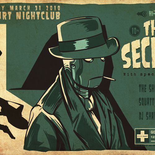 Band poster for a live show by "The Secret."