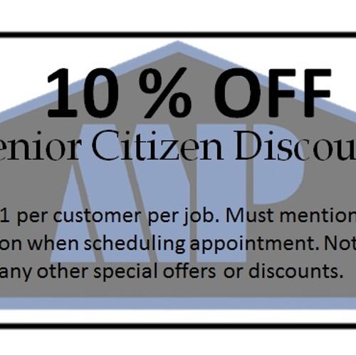 We offer senior citizen discount.