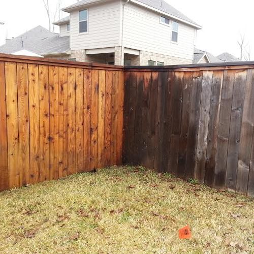 Weathered fence job.  Looks new again!