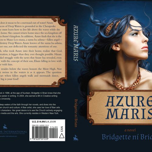 Full cover book design for the novel Azure Maris b