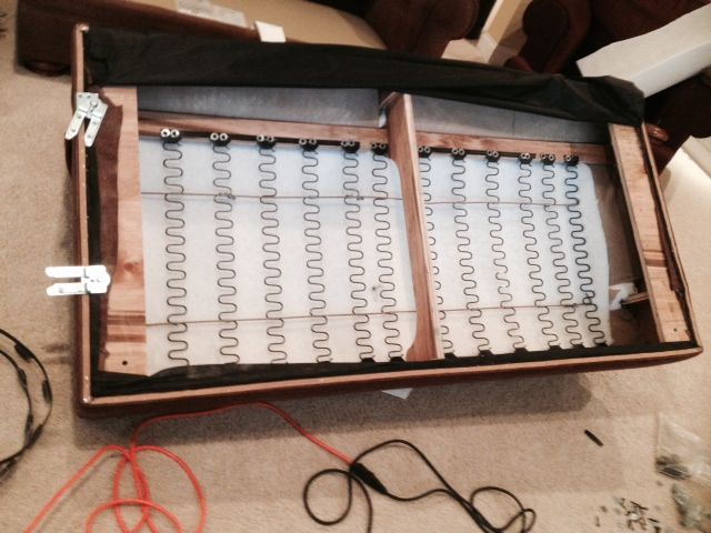 repaired seat springs on sofa