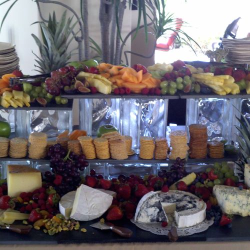 Fresh Fruit and Cheese Display at a private party