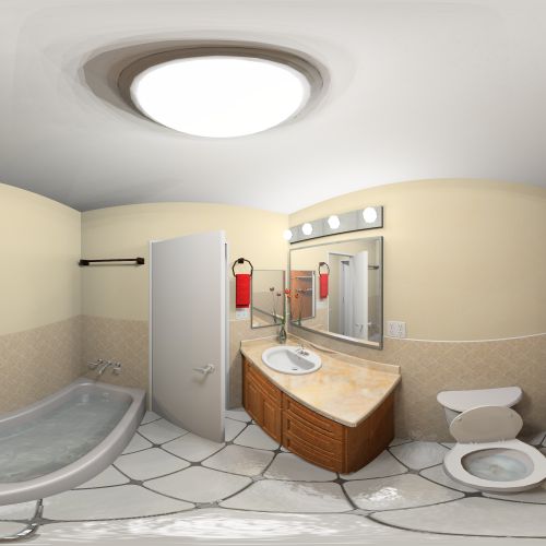 This bathroom rendering was produced for 360 degre