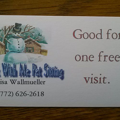 Free visit coupons when a customer refers a friend