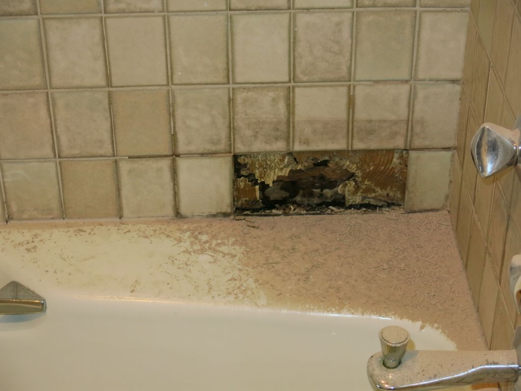 Before- Tile repair and regrouting were needed as 