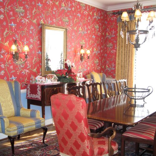 My client wanted a very traditional dining room. W