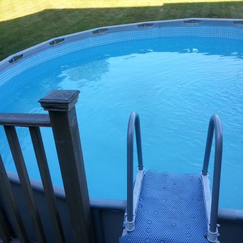 Small above ground pool. After