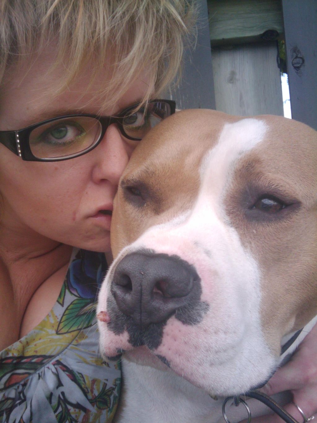 My fiance' April with our dog Trigger, (sometimes 